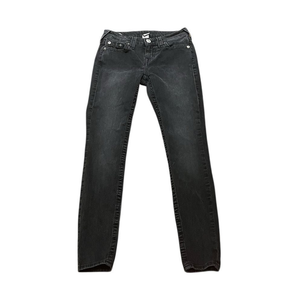 True Religion‎ Women's Halle Dark Gray Super Skinny Jeans, Size 27